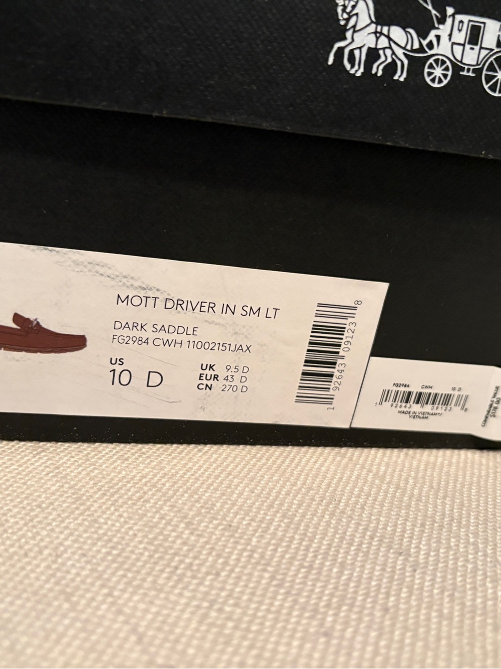 Coach Men's Chestnut Leather Slip-On Loafer with Metal Bit - Picture 3 of 3